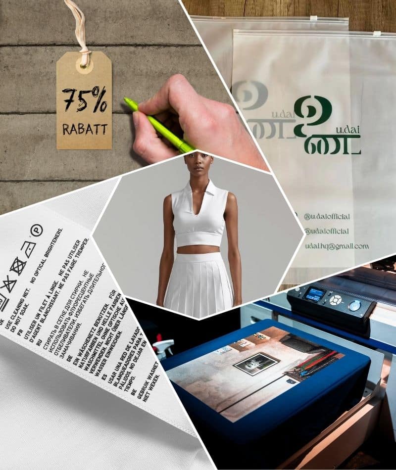 wholesale activewear for custom logo labels swing tags and packaging Australia