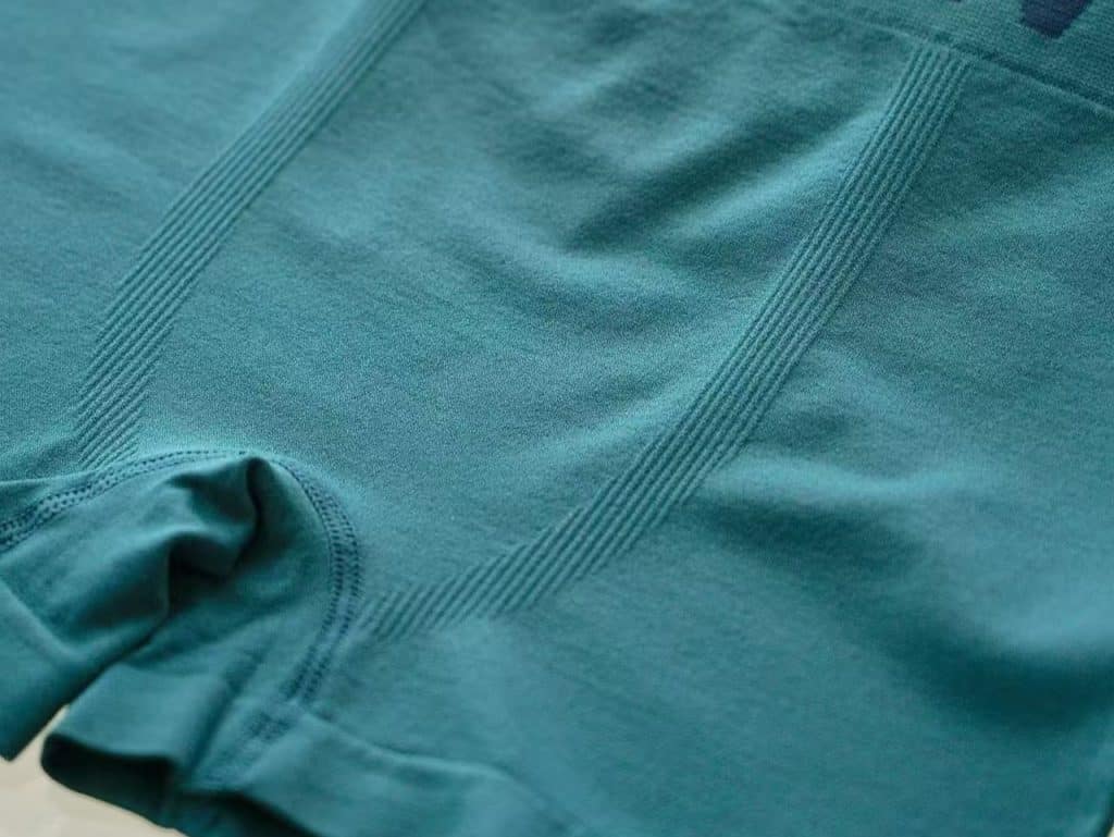 Seamless activewear knitting technology texture close-up